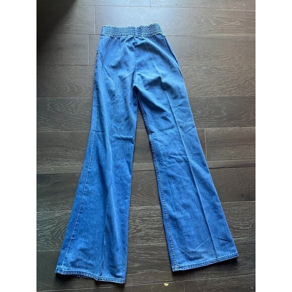 VTG Wrangler Women's 70s Light Wash Denim Bellbottom Flare Jeans Sz 23x32 - Picture 2 of 12